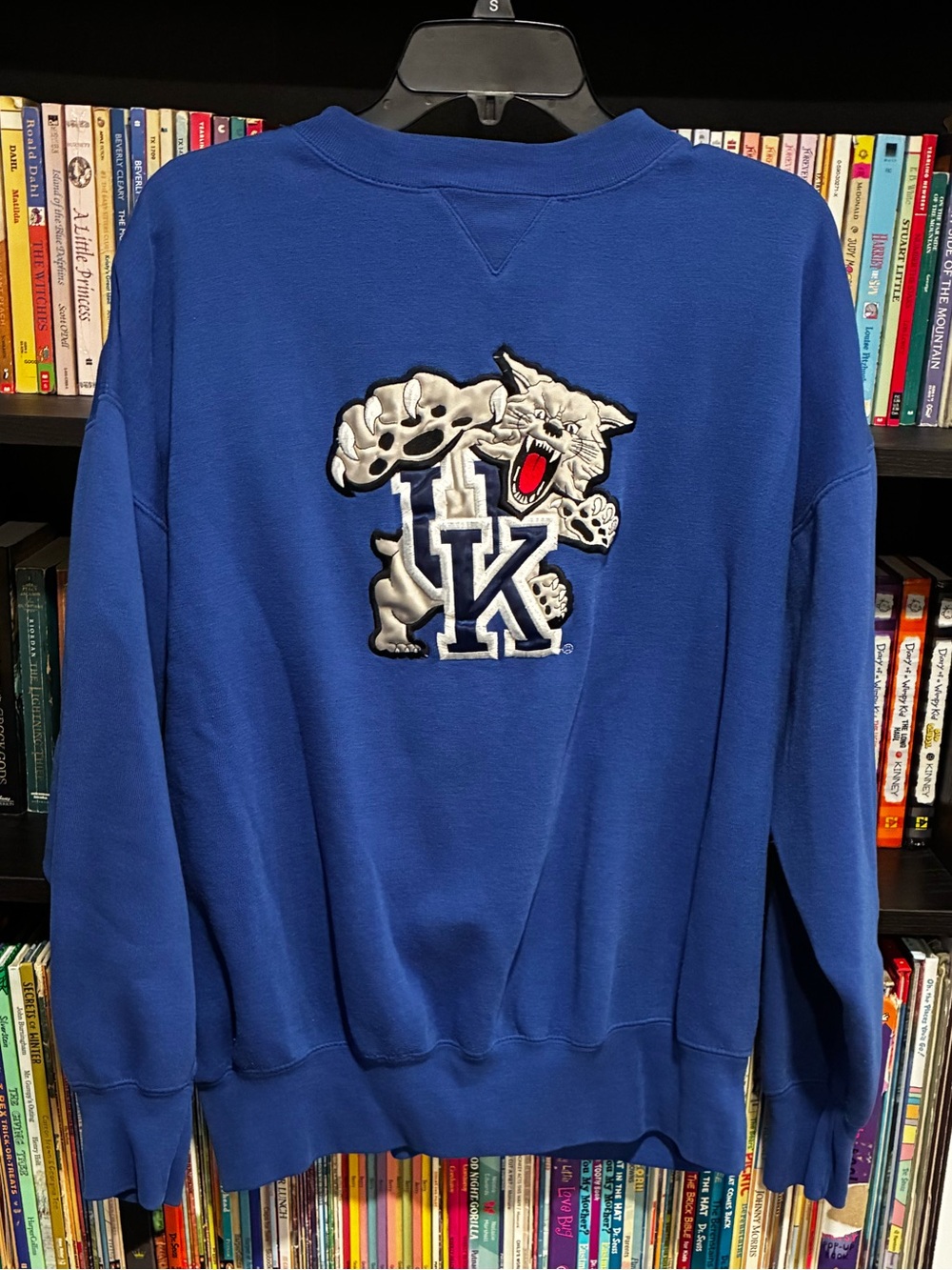 Vintage Kentucky Wildcats deadstock logo mock neck sweater embroidered XL